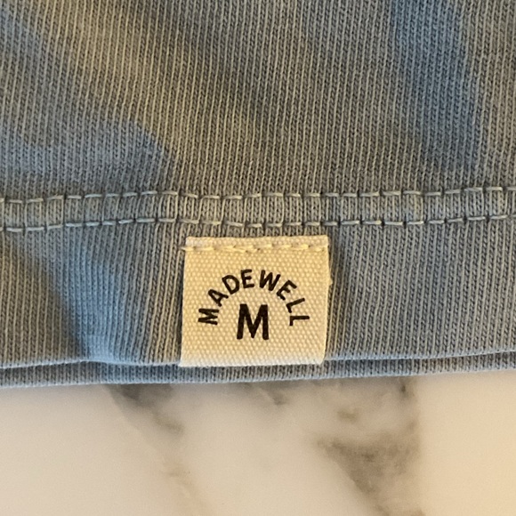 NWT Madewell All Day Casual Short Sleeve Crewneck Tee Shirt Sz XL Dye Flaws - Picture 6 of 8
